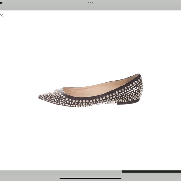 Jimmy Choo leather studded flats - Picture 4 of 5